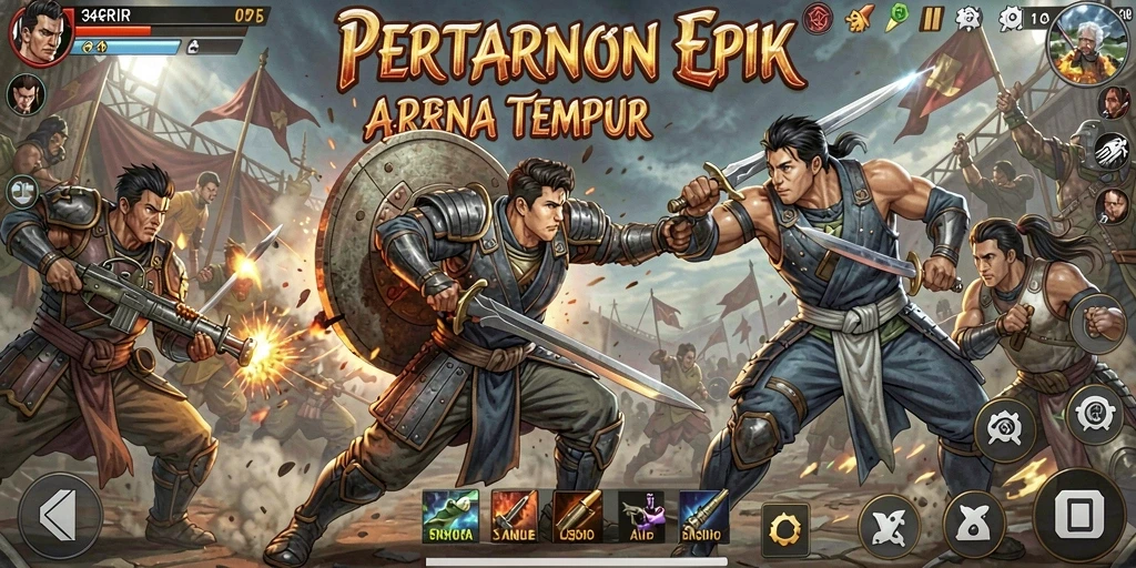 Tampilan seru gameplay pertarungan di 34R.