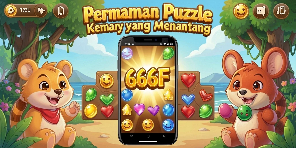 Tampilan gameplay Puzzle yang menantang dan menarik dari 666F.