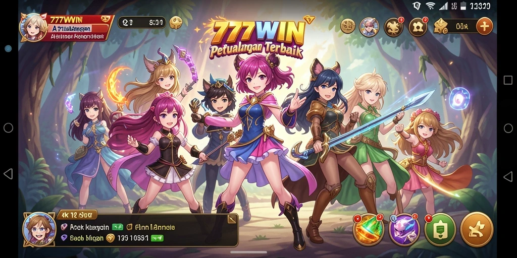 Tampilan gameplay seru di dalam aplikasi 777WIN yang penuh aksi.