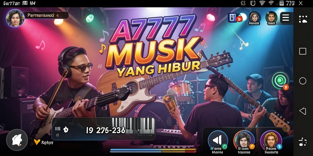 Tampilan gameplay A7777 yang menarik dengan berbagai pilihan lagu.