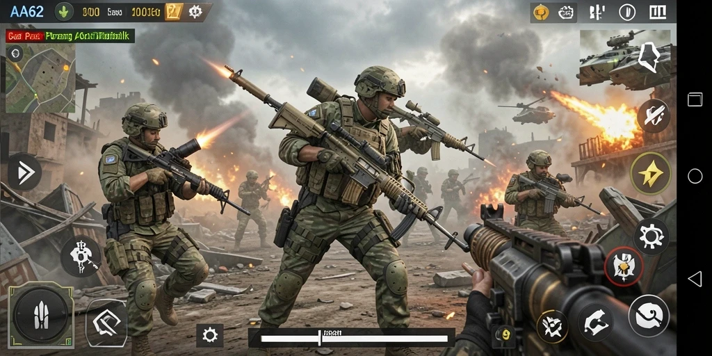 Tampilan gameplay intens dari AA62 dengan aksi TPS yang mendebarkan.