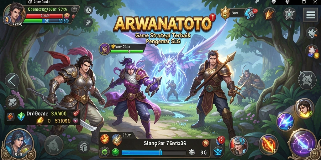 Tampilan gameplay menarik ARWANATOTO yang penuh strategi.
