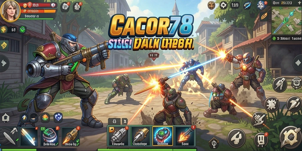 Screenshot menunjukkan gameplay strategis dalam CACOR78 yang seru.
