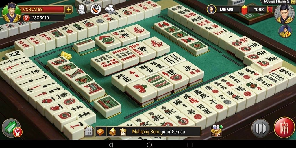 Screenshot gameplay CORLA188 menampilkan aksi Mahjong yang memukau.