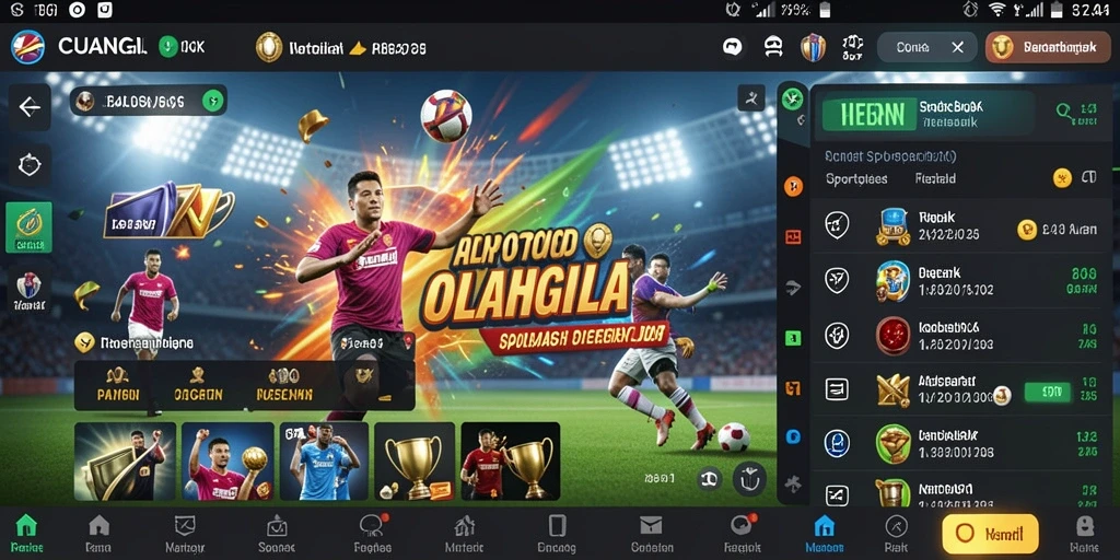 Tampilan gameplay sportsbook CUANGILA yang menarik dan interaktif.