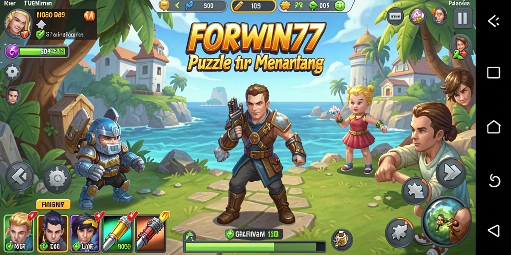 Tampilan menarik gameplay Puzzle FORWIN77 yang menantang.