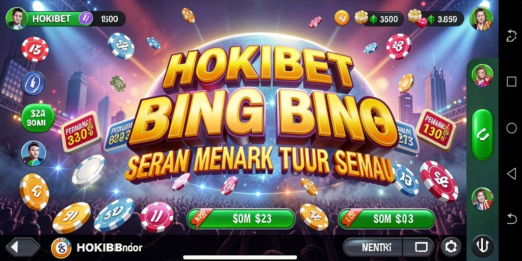 Tampilan seru gameplay bingo di HOKIBET.