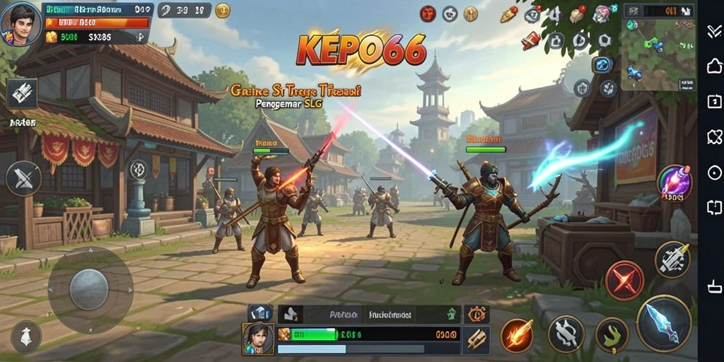 Screenshot gameplay menampilkan strategi perang yang intens.
