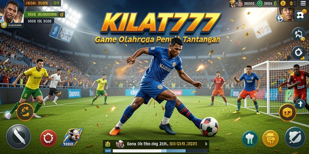 Tampilan gameplay seru KILAT777 dengan pemain beraksi di lapangan.