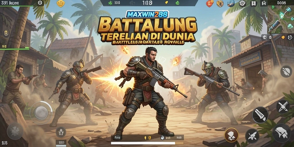 Tampilan gameplay epik di MAXWIN288 dengan pertarungan seru.