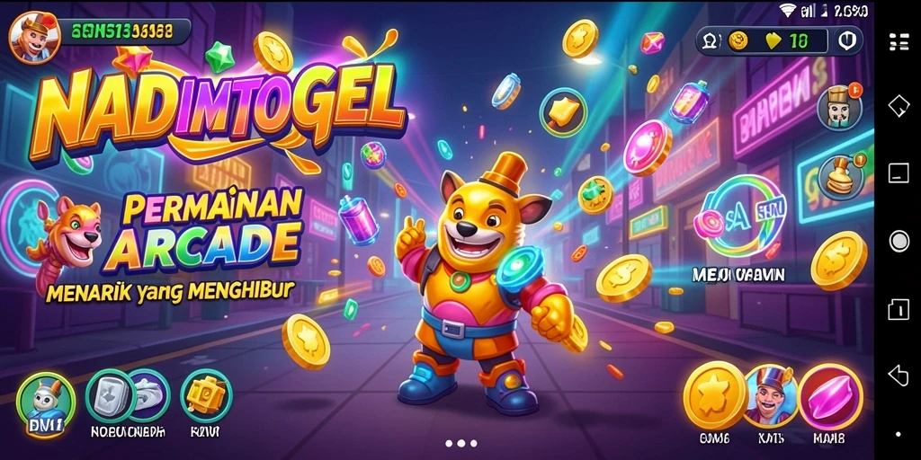 Screenshot gameplay NADIMTOGEL menampilkan keseruan permainan arcade.