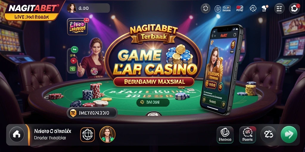 Tampilan gameplay Live Casino NAGITABET yang mengesankan dan interaktif.
