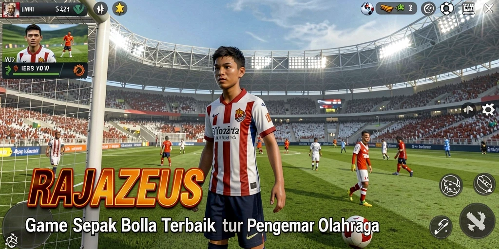 Tampilan menarik dari pertandingan sepak bola di RAJAZEUS.