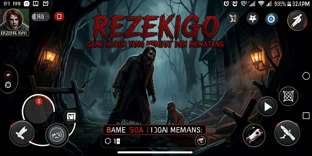 Tangkapan layar dari gameplay menegangkan di REZEKIGO.