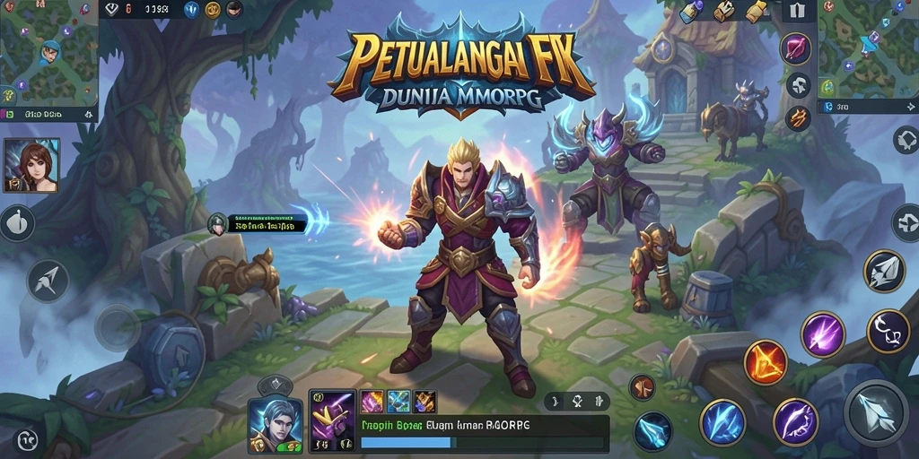 Tampilan gameplay RP8 yang epik dan mendebarkan di dunia MMORPG.