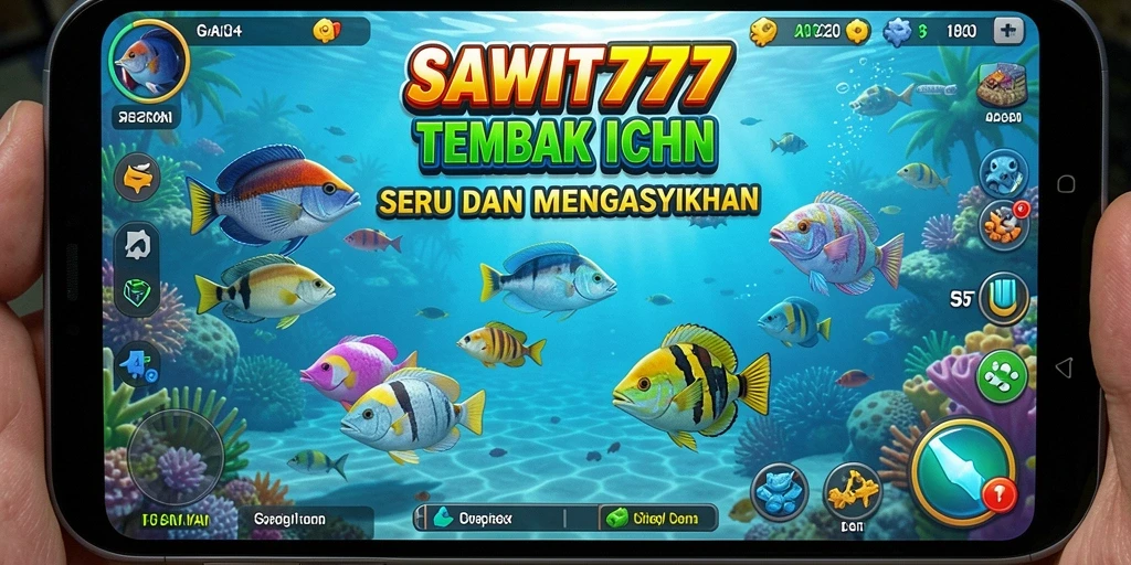Screenshot SAWIT777 menampilkan aksi seru menembak ikan.