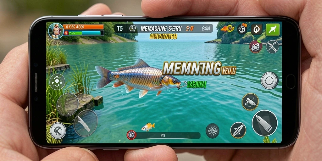 Tampilan gameplay T6 dengan aksi memancing seru.