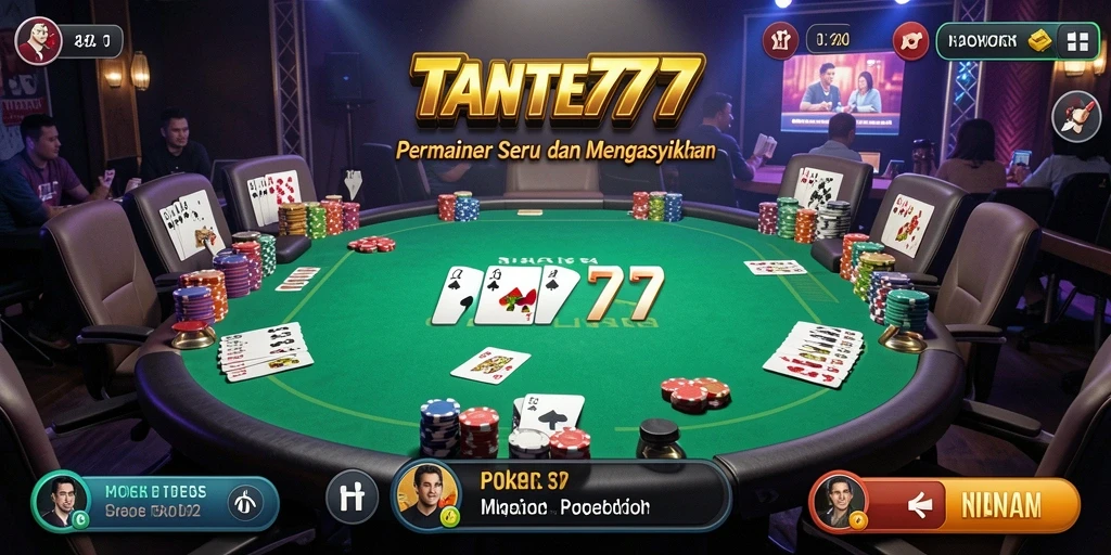 Tampilan menarik dari gameplay Poker di TANTE777 yang mengasyikkan.
