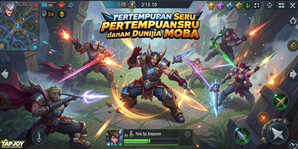 Tampilan mendebarkan dari pertempuran tim di TAPJOY.