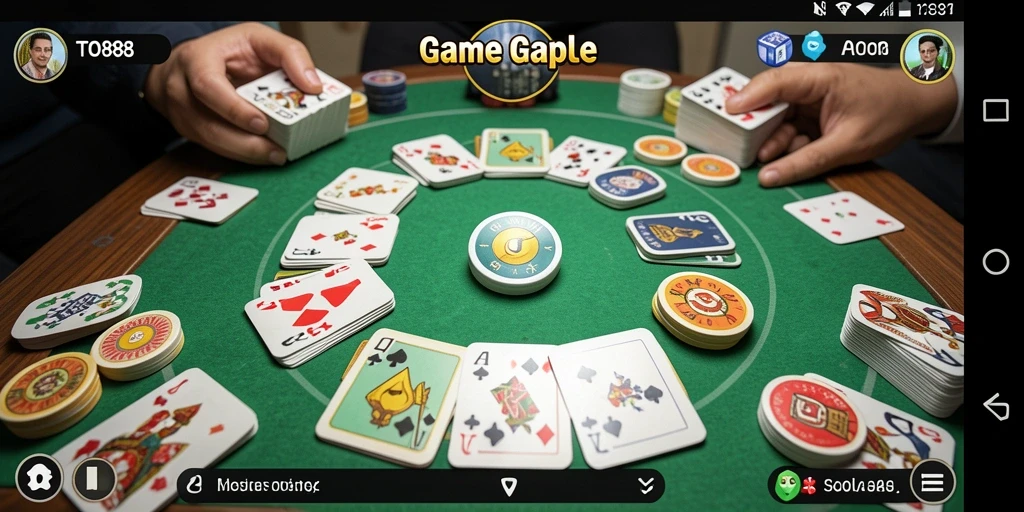 Tampilan gameplay Gaple yang seru dan menarik di TO88.