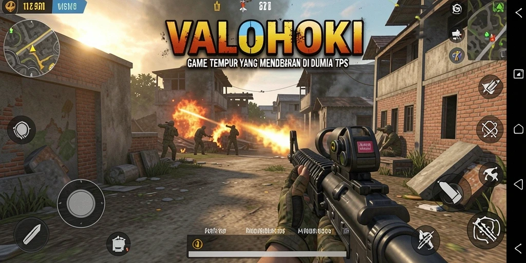 Tampilan menakjubkan dari gameplay VALOHOKI yang penuh aksi TPS.