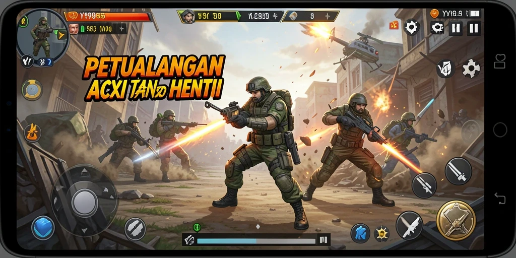 Tangkapan layar Y89 menampilkan aksi seru dan karakter dinamis.
